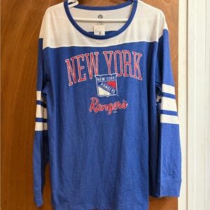 New York Rangers Blue and White Kids Shirt size 14 / 16 NWT